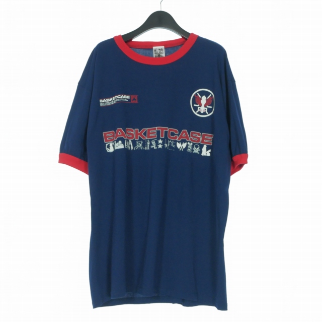 【中古】未使用品 バスケットケース BASKETCASE COMPUTER rinaer Tee プリント リンガーTシャツ カットソー