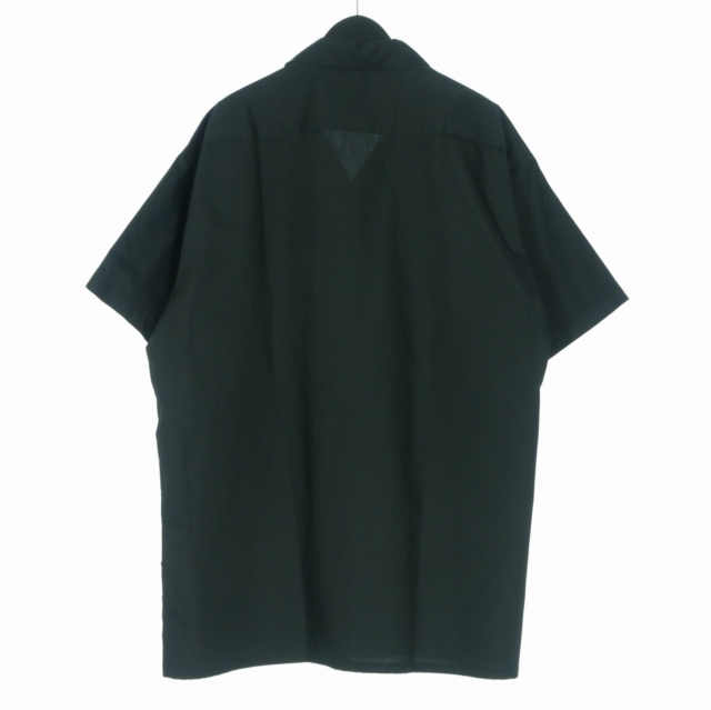 【中古】未使用品 マシス MASSES H.S SHIRT S/S オープンカラー ワークシャツ ポケット付き 半袖 XL ブラック 黒_1