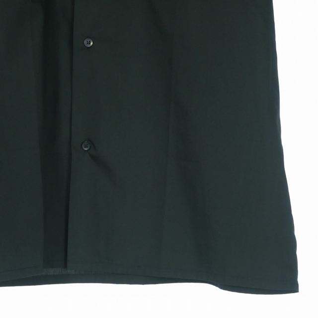 【中古】未使用品 マシス MASSES H.S SHIRT S/S オープンカラー ワークシャツ ポケット付き 半袖 XL ブラック 黒_3