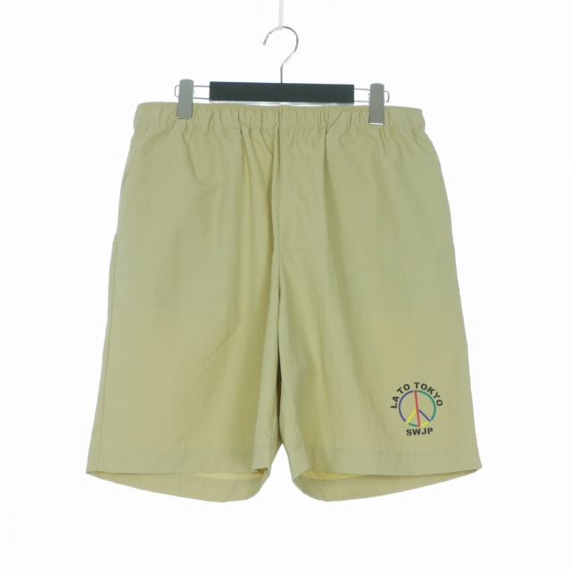 【中古】未使用品 エスダブリュージェーピー SWJP 26SS LA TO TOKYO NYLON SHORTS ショートパンツ ショーツ ベージュ