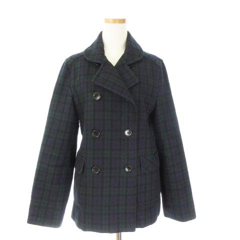 中古 ハッシュアッシュ Hushush Pコート チェック ウール 2 紺 ネイビー S Km0618 レディースの通販はau Pay マーケット ブランド古着のベクトル