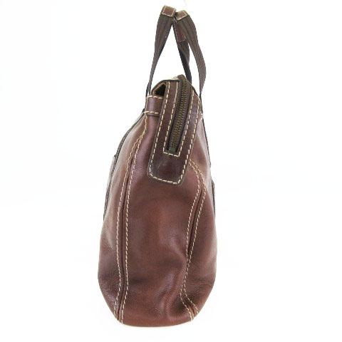 【中古】土屋鞄製造所 土屋鞄 バッグ ハンド レザー 茶 ブラウン ☆CA☆1902店 /nn0610 レディース_1