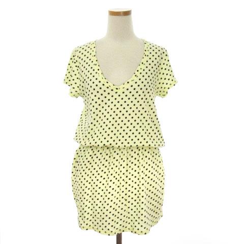中古 スライ Sly ワンピース ミニ フレア Vネック ドット コットン 2 黄 イエロー S Tt0605 レディースの通販はau Pay マーケット ブランド古着のベクトル