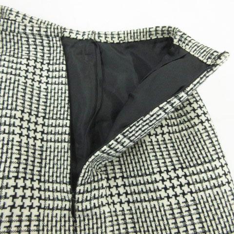 中古 ミッシェルクラン Michel Klein Mk Collection スカート フレア ひざ丈 グレンチェック リネン混 40 白 ホワイト K Hn0606の通販はau Pay マーケット ブランド古着のベクトル