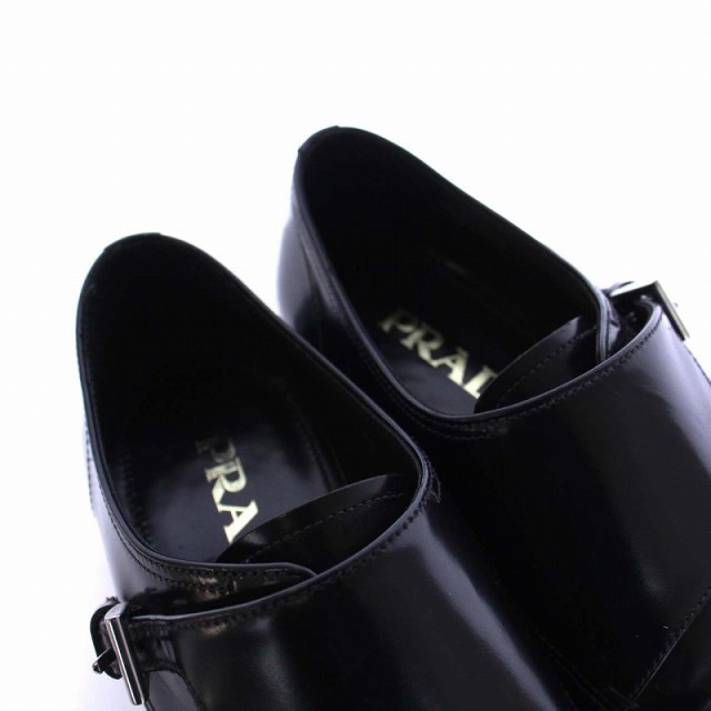 中古】プラダ PRADA ダブルモンクストラップ ビジネスシューズ ドレス