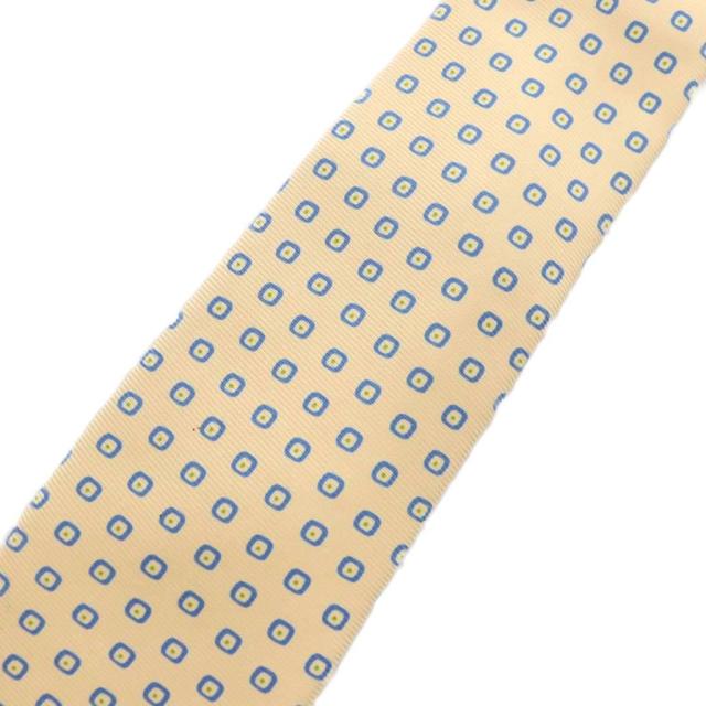 【中古】ドレイクス DRAKE'S 50oz ROYAL TWILL レギュラータイ ネクタイ 総柄 シルク 絹 ベージュ /AN30 メンズ_4