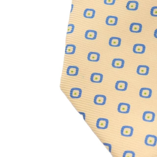 【中古】ドレイクス DRAKE'S 50oz ROYAL TWILL レギュラータイ ネクタイ 総柄 シルク 絹 ベージュ /AN30 メンズ_5