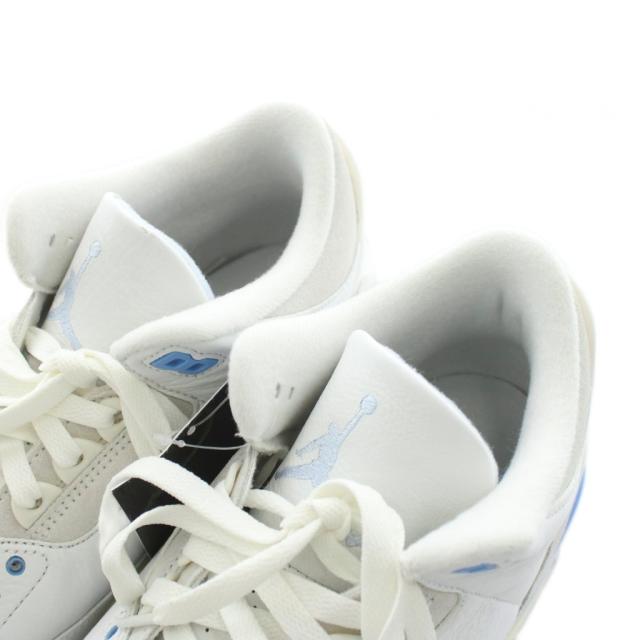 【中古】未使用品 ナイキ NIKE エアジョーダン スニーカー シューズ US9 27.0cm 白 ホワイト 水色 ライトブルー_6