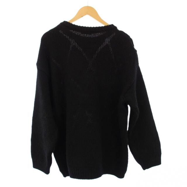 【中古】ヴァレンティノ ヴァレンチノ VALENTINO ニット セーター 長袖 メッシュ 切替 XL 黒 WV0KC17G7TN /KH メンズ_1