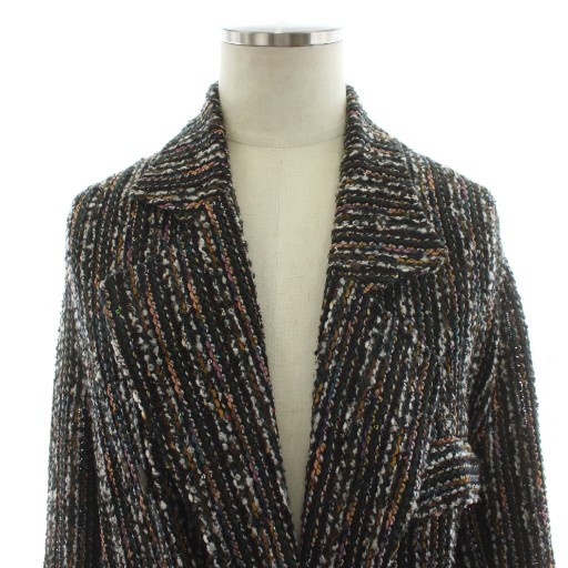 【中古】ベッドフォード Raschel lace coat コート ロング丈 スパンコール アウター 1 黒 ブラック 21SS-B-CT01_5