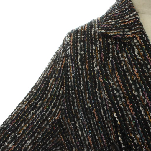【中古】ベッドフォード Raschel lace coat コート ロング丈 スパンコール アウター 1 黒 ブラック 21SS-B-CT01_6
