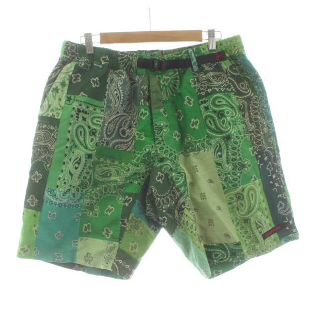 【中古】レディメイド EASY SHORTS イージー ショートパンツ ペイズリー柄 カモ柄 パッチワーク 3 緑 RE-CO-00-00-138