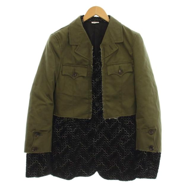 【中古】コムデギャルソンオムプリュス 25AW TO HELL WITH WAR ドッキングジャケット ミリタリー テーラード M