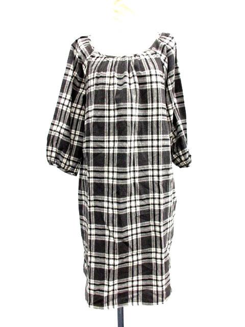 中古 ルグラジック Le Glazik ワンピース ひざ丈 五分袖 チェック 36 黒 白 Cy37 レディースの通販はau Pay マーケット ブランド古着のベクトル