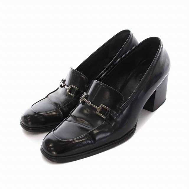 中古】グッチ GUCCI ホースビット ローファー パンプス チャンキー