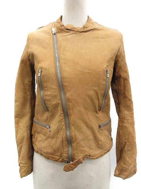 中古 バークタンネイジ Bark Tannage ジャケット ライダース ラムレザー 34 ブラウン Tu Ca レディースの通販はau Pay マーケット ブランド古着のベクトル