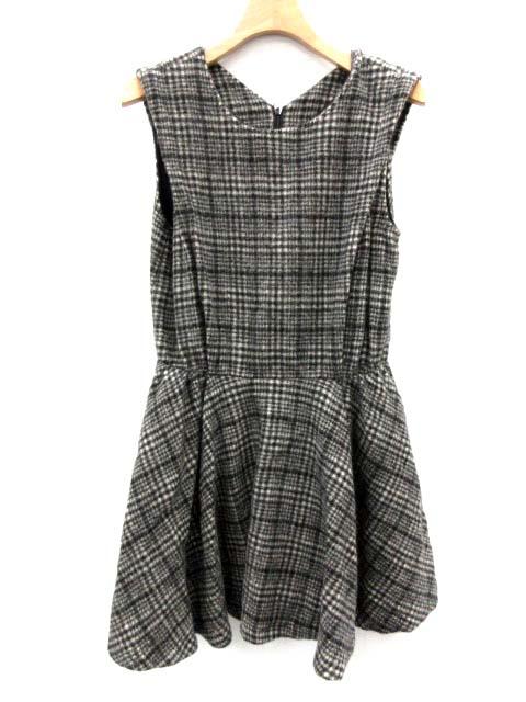 中古 スナイデル Snidel ワンピース ノースリーブ ひざ丈 チェック ウール 1 黒 白 Dh28 Ca新2 レディースの通販はau Pay マーケット ブランド古着のベクトル
