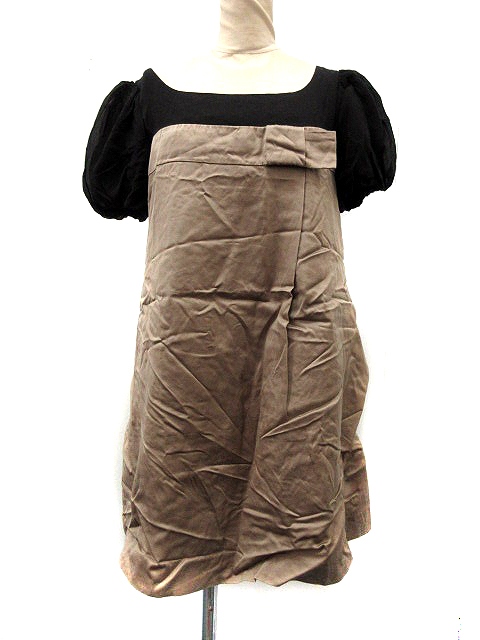 中古 トッカ Tocca ワンピース ミニ 半袖 切替 0 黒 ブラック ベージュ Mr Ca新2 レディースの通販はau Pay マーケット ブランド古着のベクトル