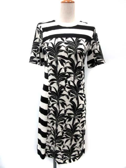 中古 シーバイクロエ See By Chloe ワンピース ひざ丈 Tシャツ 総柄 半袖 40 黒 白 Dt Ca新4の通販はau Pay マーケット ブランド古着のベクトル