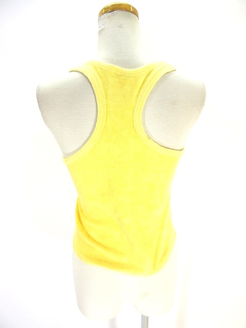 中古 ソードフィッシュ Sword Fish タンクトップ ノースリーブ カットソー パイル地 フロッキープリント 黄色 イエロー M レディースの通販はau Pay マーケット ブランド古着のベクトル