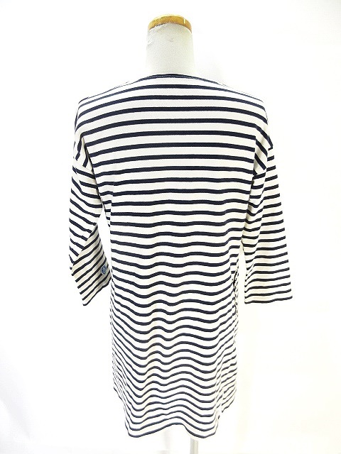 中古 オーチバル Orcival オーシバル ワンピース 七分袖 膝丈 ボーダー コットン100 白 ホワイト レディースの通販はau Pay マーケット ブランド古着のベクトル