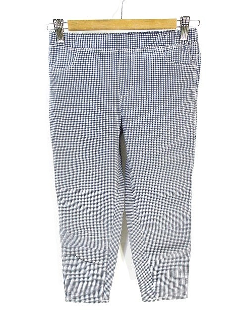 中古 ユニクロ Uniqlo テーパード パンツ チェック ウエストゴム 紺 白 ネイビー ホワイト S レディースの通販はau Wowma ブランド古着のベクトル