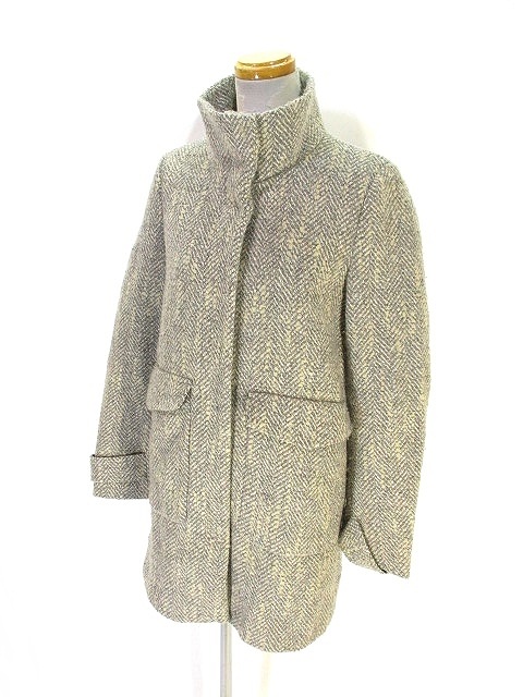 中古 ザラ トラファルック Zara Trafaluc スタンドカラー コート ジャケット 比翼 ミックス S グレー アイボリーの通販はau Pay マーケット ブランド古着のベクトル