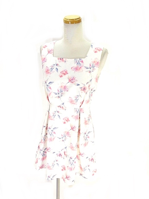 中古 セシルマクビー Cecil Mcbee ノースリーブ ワンピース ミニ ショート 花柄 M ホワイト ピンク 白 レディースの通販はau Pay マーケット ブランド古着のベクトル