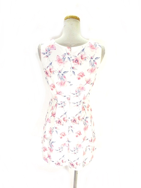 中古 セシルマクビー Cecil Mcbee ノースリーブ ワンピース ミニ ショート 花柄 M ホワイト ピンク 白 レディースの通販はau Pay マーケット ブランド古着のベクトル