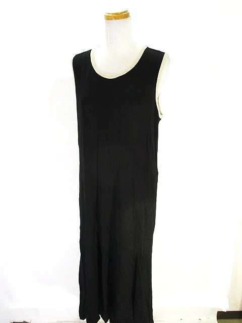 中古 ワイズ Y S ノースリーブ ワンピース ロング 無地 黒 ブラック レディースの通販はau Wowma ブランド古着のベクトル