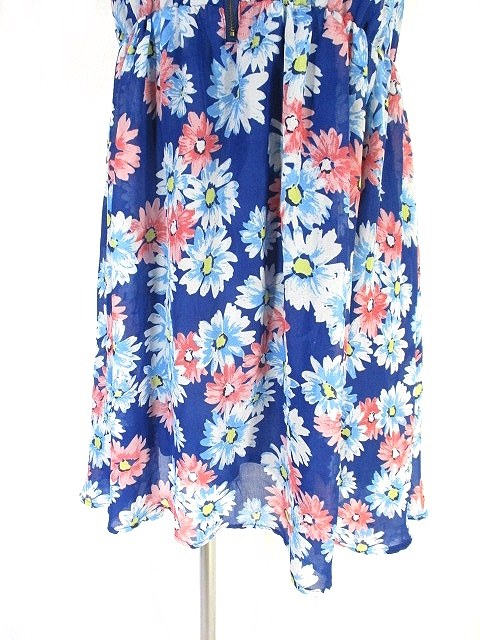 中古 レトロガール Retro Girl キャミソール ワンピース ミニ丈 ショート 花柄 総柄 M ブルー 青 レディースの通販はau Pay マーケット ブランド古着のベクトル