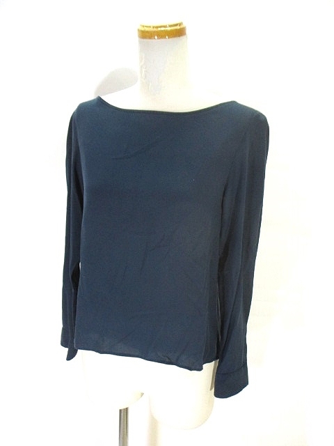 中古 ユニクロ Uniqlo カットソー Tシャツ ブラウス プルオーバー ボートネック 長袖 無地 S ネイビー レディースの通販はau Pay マーケット ブランド古着のベクトル