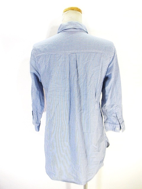 中古 無印良品 良品計画 美品 シャツ ワンピース 七分袖 ミニ チェック 水色 ライトブルー S レディースの通販はau Pay マーケット ブランド古着のベクトル