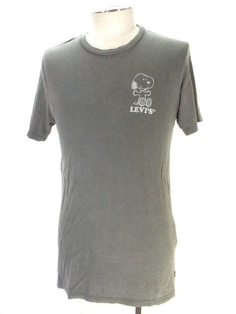 中古 リーバイス Levi S ピーナッツ Peanuts スヌーピー Tシャツ カットソー 半袖 プリント 後染め S グレーの通販はau Pay マーケット ブランド古着のベクトル