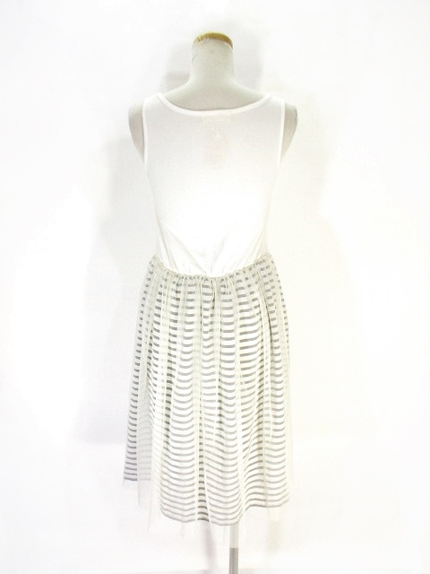 中古 未使用品 Earth Music Ecology タンクトップ ワンピース ロング チュール ボーダー F オフホワイト 白の通販はau Pay マーケット ブランド古着のベクトル