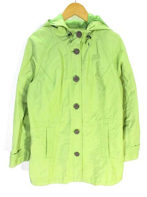 中古】エディーバウアー EDDIE BAUER ステンカラー コート 緑 グリーン ...