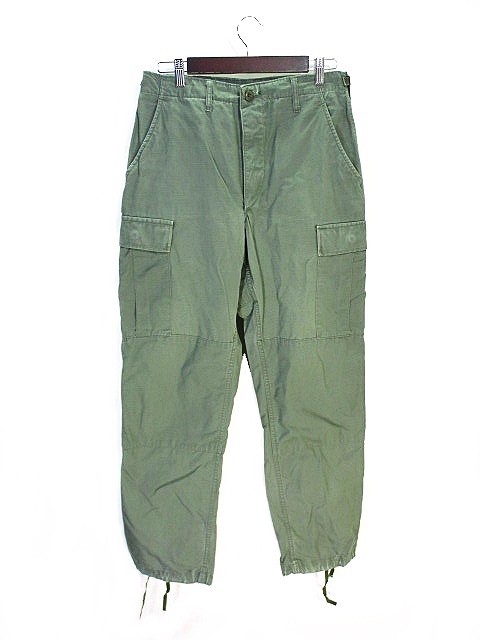 【中古】ミリタリー カーゴ パンツ 軍モノ 米軍 カーキ ボタンフライ S ZX メンズ｜au PAY マーケット