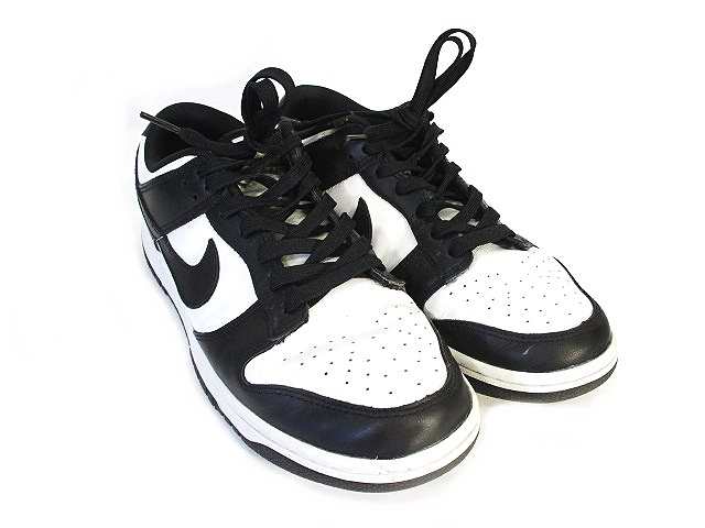 中古】ナイキ NIKE DUNK LOW RETRO ダンク パンダ DD1391-100 白 黒 27 ...