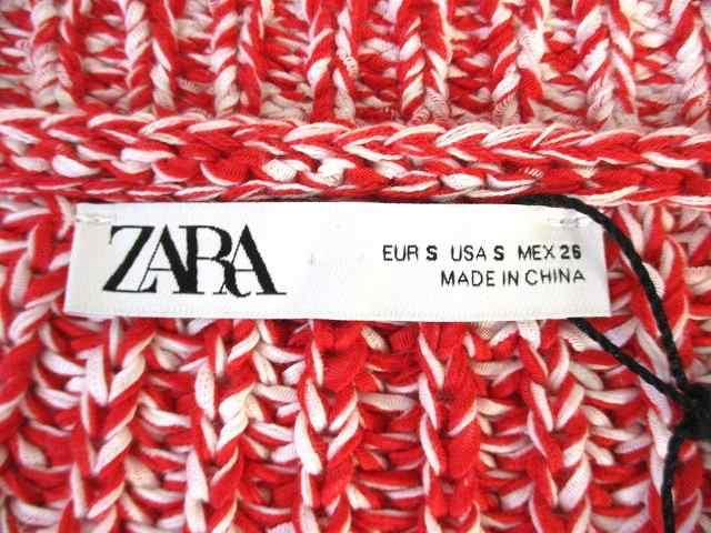 中古】未使用品 ザラ ZARA コットン ニット プルオーバー ベスト ジレ