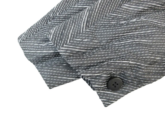 中古】イッセイミヤケ ISSEY MIYAKE ジャケット ノーカラー 前開き