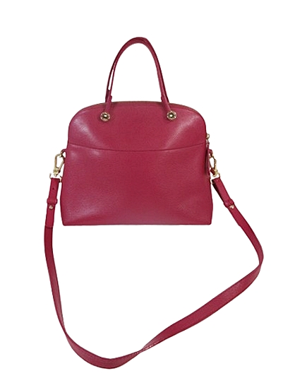 【中古】フルラ FURLA  2Way ハンドバッグ ショルダー付 PIPER パイパー Mサイズ ピンク イタリア製 QQQ  レディースの通販は 8,200円