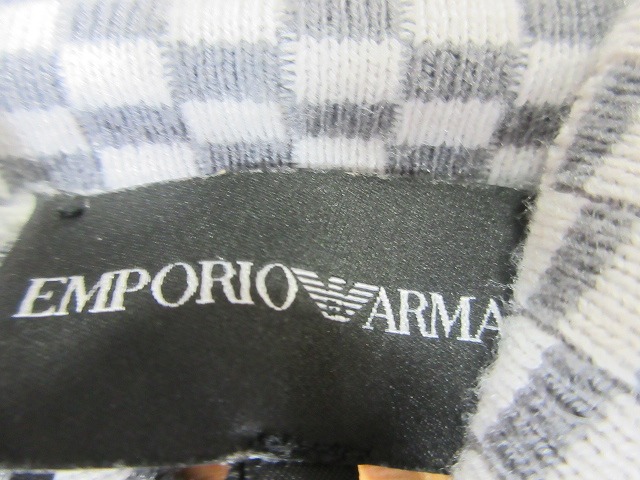 【中古】エンポリオアルマーニ ニット ワンピース タートル ネック チェック カシミヤ混 ひざ丈 40 グレー レディース 中古】エンポリオアルマーニ ニット ワンピース タートル ネック