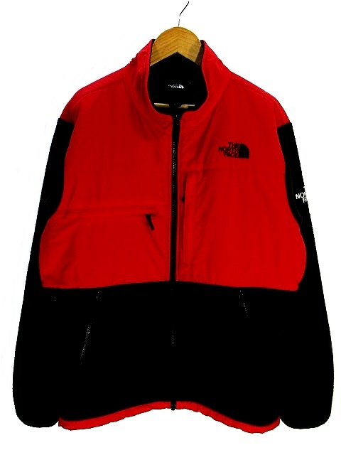 【中古】ザノースフェイス THE NORTH FACE デナリ ジャケット フリース ジップアップ NA71951 レッド ブラック M 国内正規 QQQ メンズ