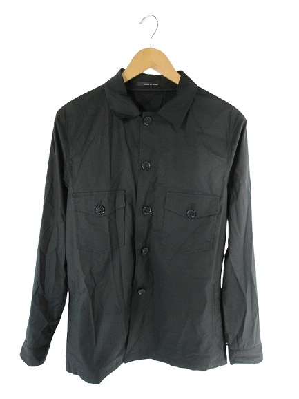 【中古】タリアトーレ TAGLIATORE BUCK シャツ 長袖 胸ポケット 無地 ブラック サイズ48/R QQQ メンズ