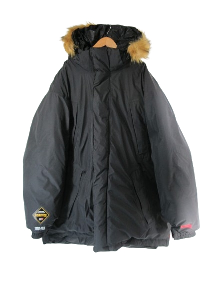 【中古】シュプリーム SUPREME GORE-TEX 700-Fill Down Parka  ダウンフード ファー ジャケット ナイロン サイズXL 黒 QQQ ☆AA★ メンズ