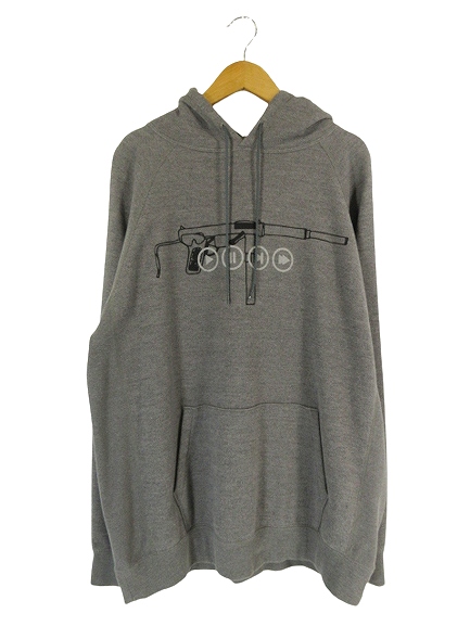 【中古】シークエル SEQUEL パーカー プルオーバー 長袖 プリント 裏パイル SQ-22AW-HD-03 グレー サイズ S QQQ メンズ