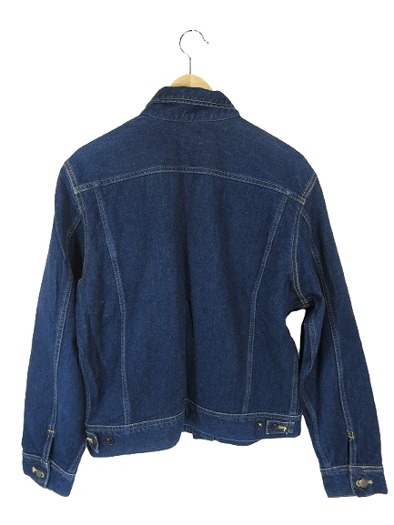 【中古】リー LEE 0411 デニム ジャケット ジージャン ボタン 胸ポケット 無地 インディゴ サイズ40 QQQ メンズ_1