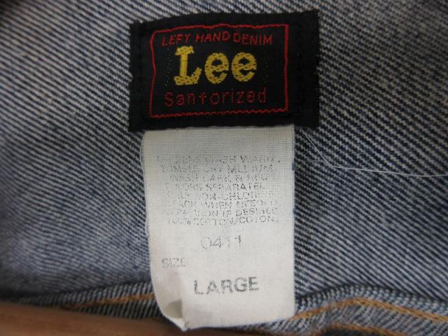 【中古】リー LEE 0411 デニム ジャケット ジージャン ボタン 胸ポケット 無地 インディゴ サイズ40 QQQ メンズ_3