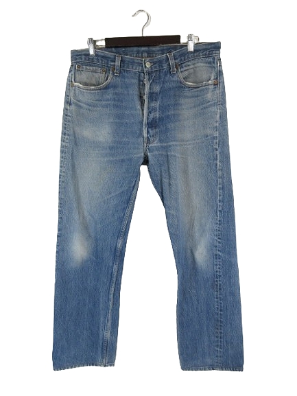 【中古】リーバイス レッドタブ Levi's RED TAB 501 デニム パンツ ボタンフライ ダメージ加工 サイズ33 刻印552 インディゴ QQQ メンズ
