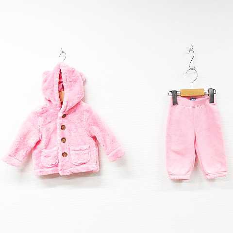 中古 Baby Gap セットアップ パーカー パンツ 長袖 起毛 裏起毛 フード 耳付き くま コットン混 ピンク 70 60の通販はau Pay マーケット ブランド古着のベクトル